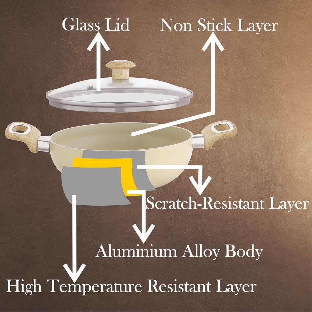 Kadai with Lid COOKWELL ‎Microcrystal - 2.5 l