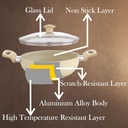 Kadai with Lid COOKWELL ‎Microcrystal - 2.5 l