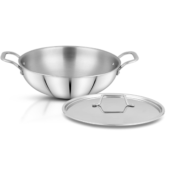 Kadhai with Lid PENCIL Tri Steel - 20 cm 