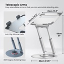 Portable Laptop Stand PORTRONICS My Buddy K8 - 17"
