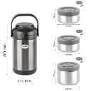 Lunch Box CELLO Fredo 3 with Pouch - Black