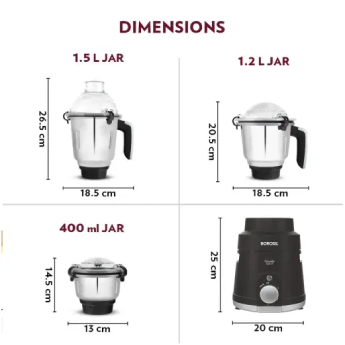 Mixer Grinder BOROSIL Grande - 1000 W