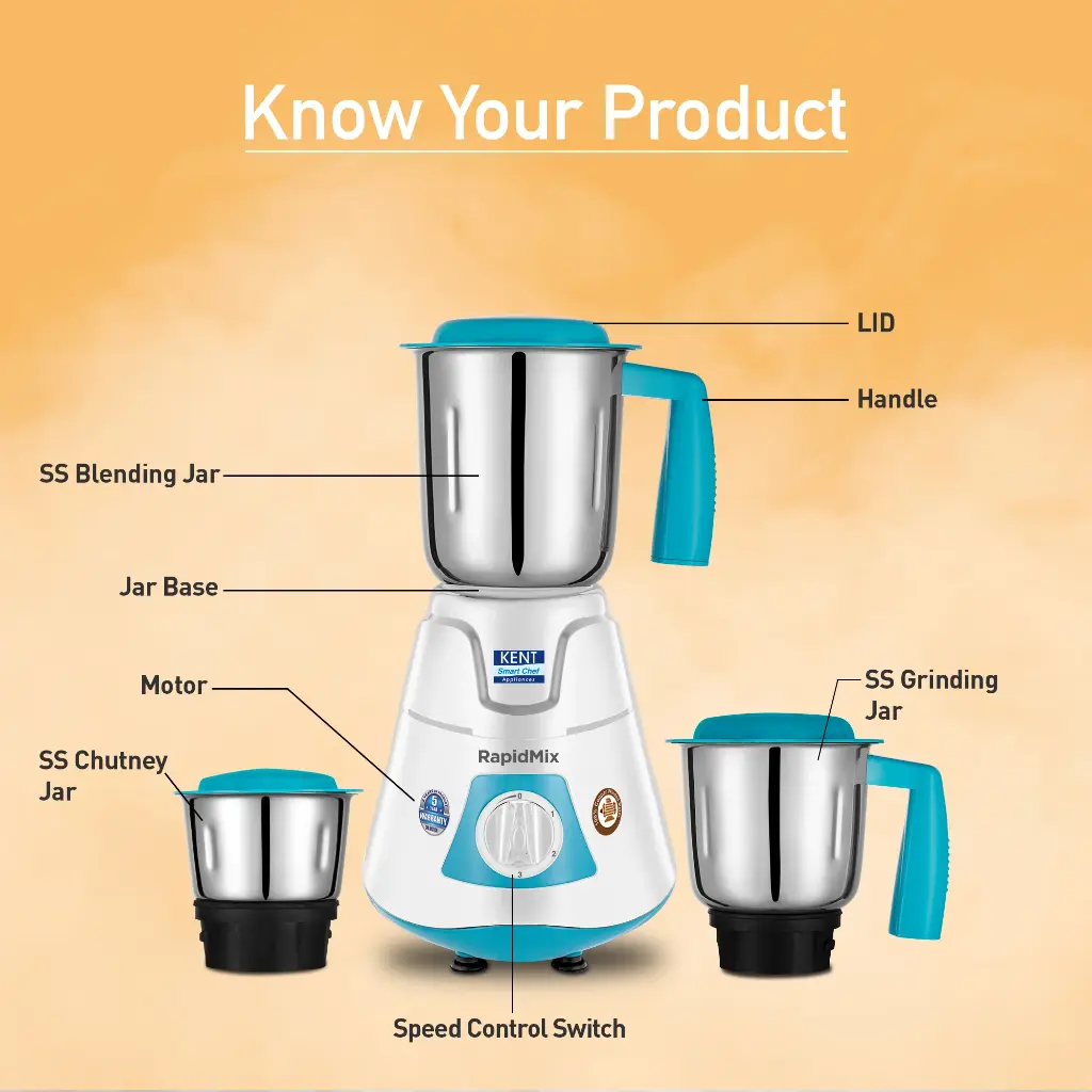 Mixer Grinder KENT Rapidmix - 550 W