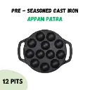 Dosa & Griddle Tawa PENCIL Black Cast - 25 cm 