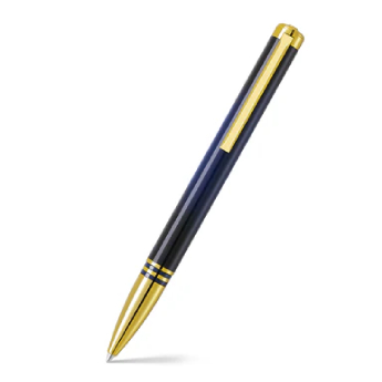 Pen LAPIS BARD Torque Ballpoint Navy - Gold Plated