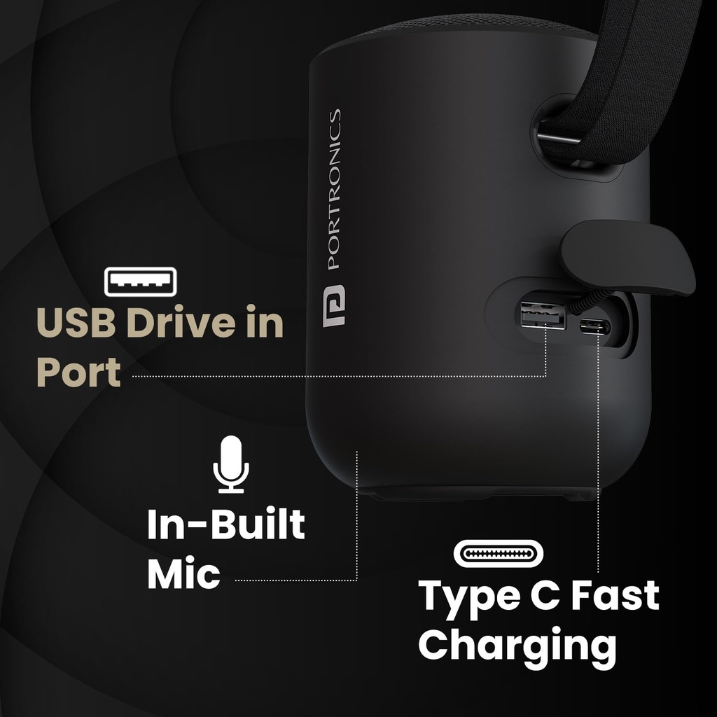 Bluetooth Speaker PORTRONICS Soundpot - 20 W