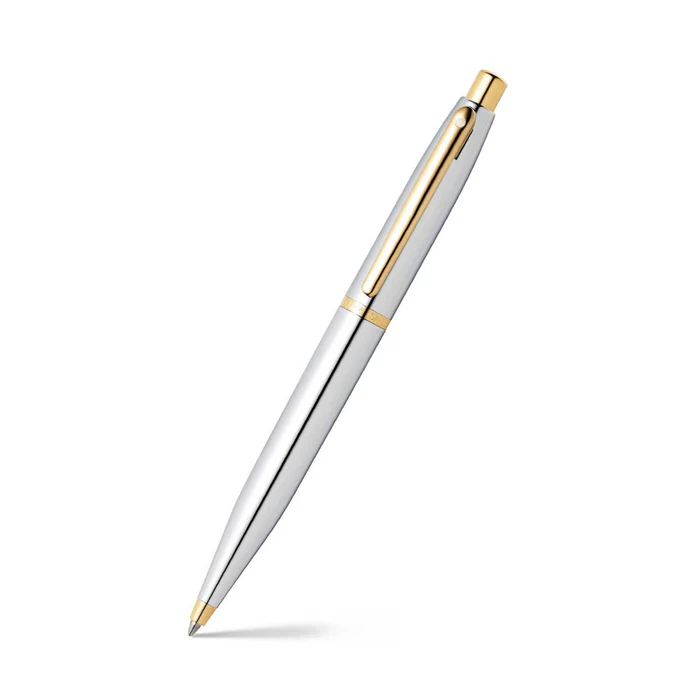 Pen SHEAFFER VFM Ballpoint Pen Chrome - Gold Trim