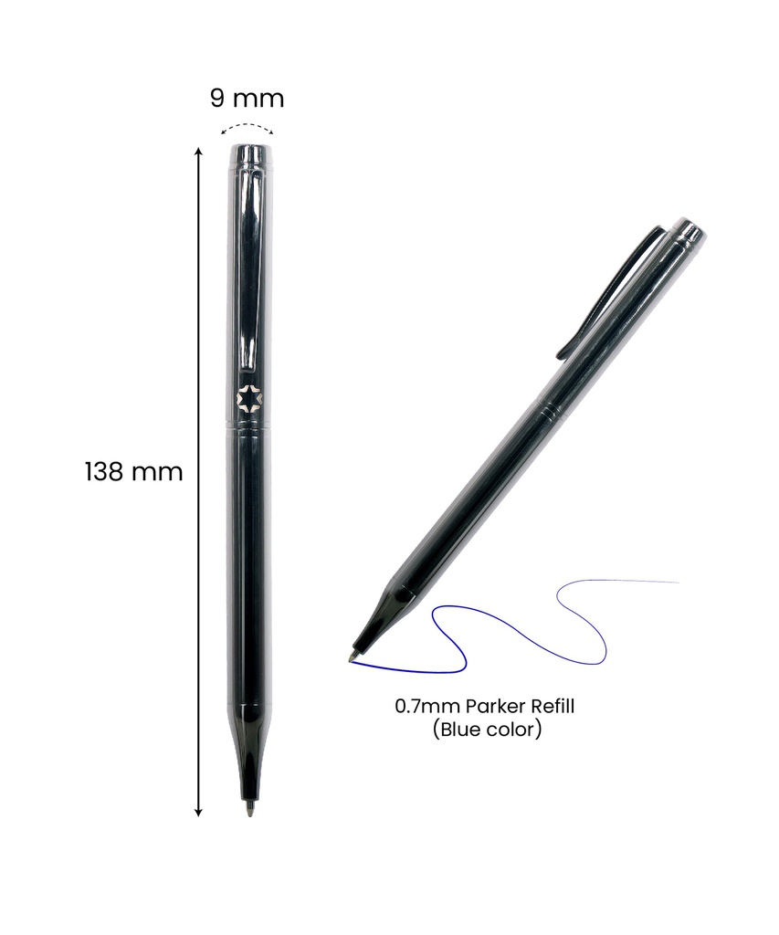 Tien Metal Ball Point Pen - Blue