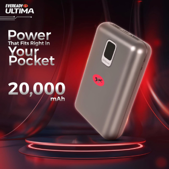 Power Bank EVEREADY Compact Digital Display Metallic Body - 20,000 mAh