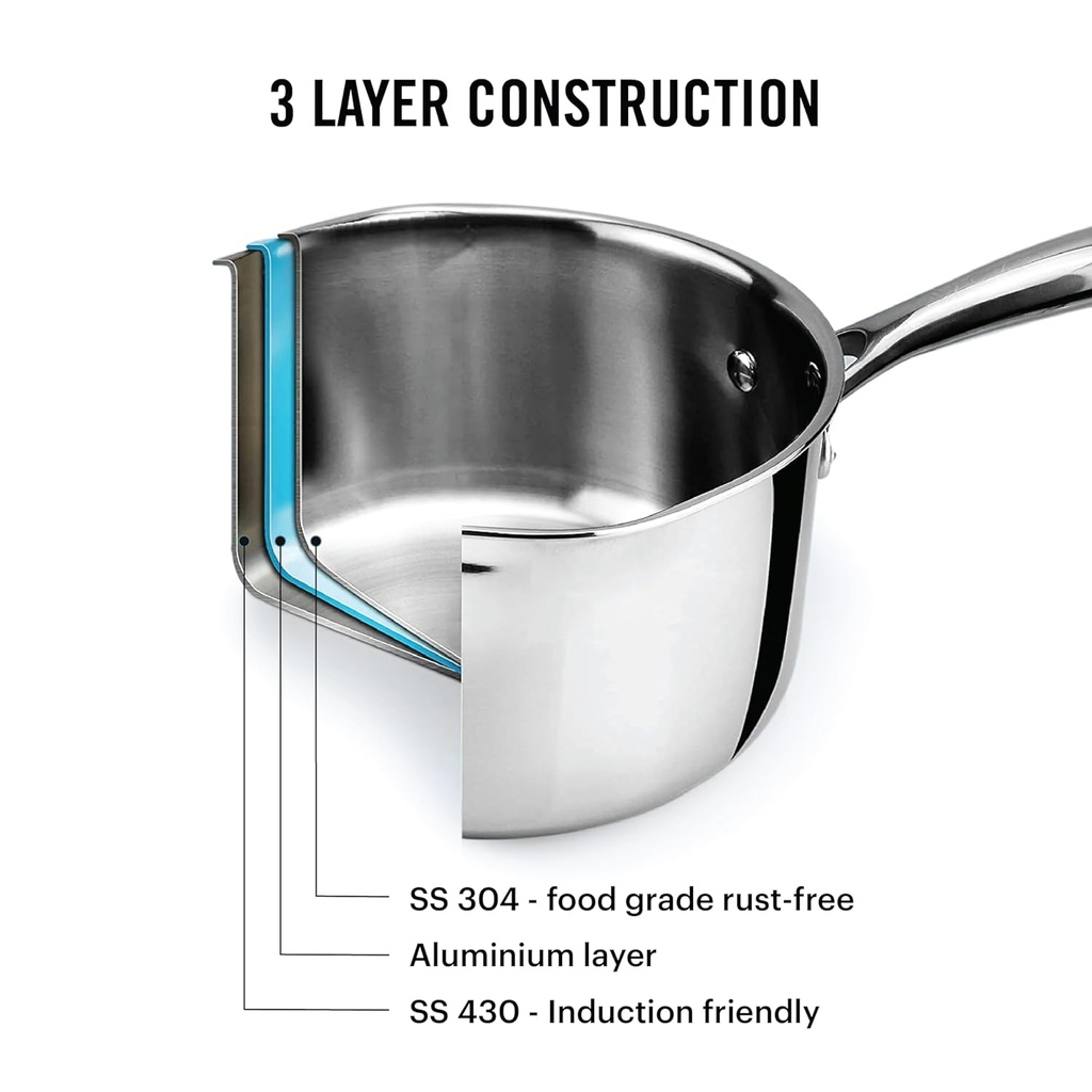  Sauce Pan CELLO Tri-Ply Pro - 16 cm