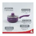Sauce Pan with Lid 18 cm WONDERCHEF Royal Velvet Non-stick