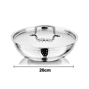 Deep Kadhai NIRLON Tri-Ply Hammerd DKD22 - 220 mm