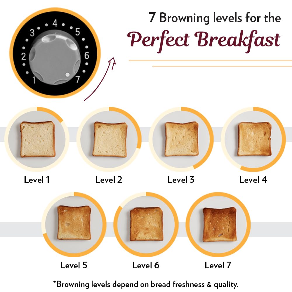 Toaster Griller BOROSIL Krispy Pop-up Black - 750 W