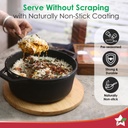 Casserole with Lid WONDERCHEF Forza Pre seasoned Cast-Iron