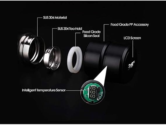 Water Bottle WHITE LABEL Black - 500 ml