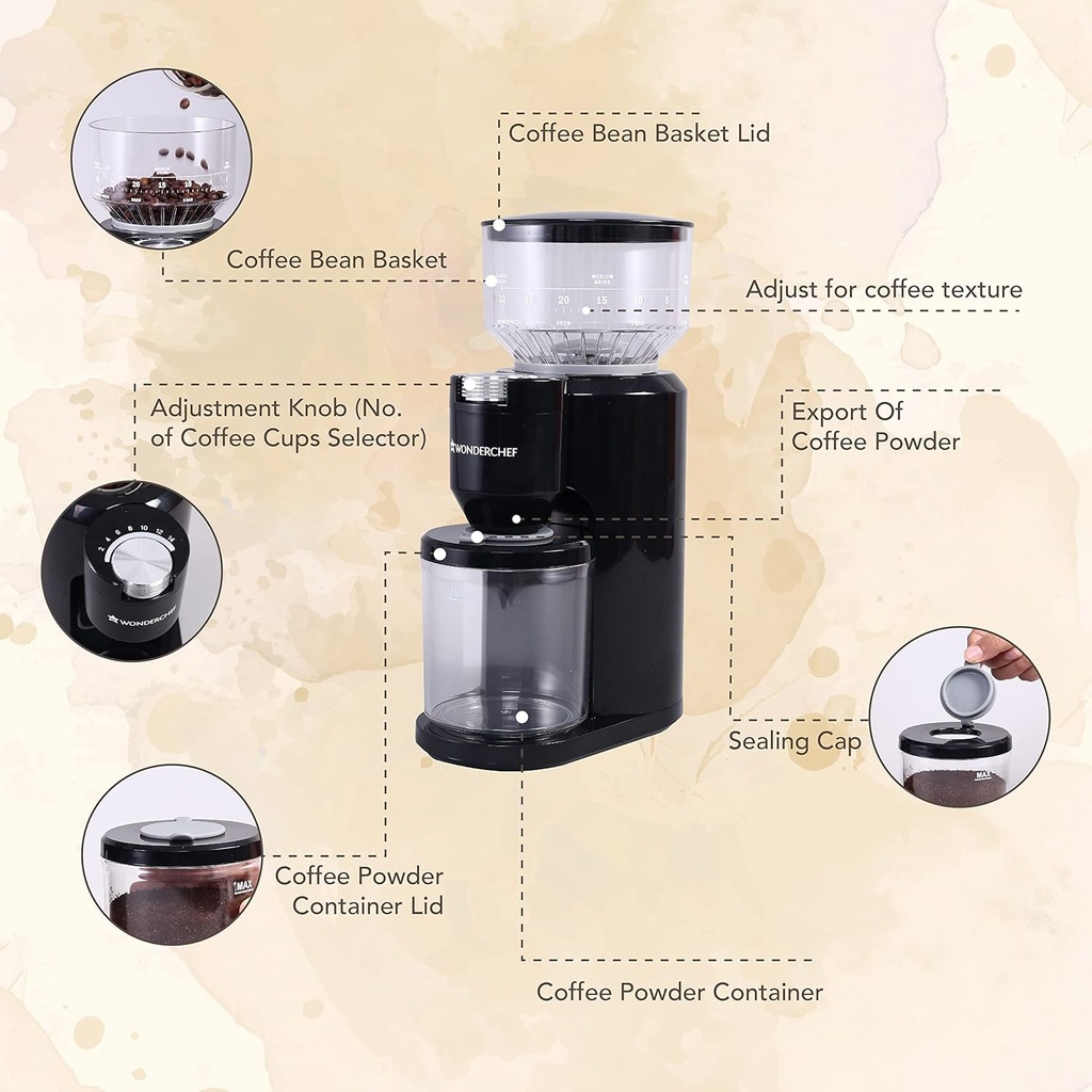 Coffee Maker WONDERCHEF Grinder Coffee