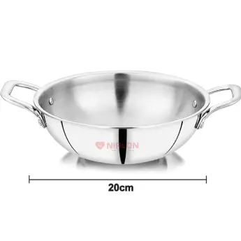 Deep Kadhai NIRLON Tri-Ply DKD20 - 200 mm