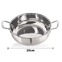 Deep Kadhai NIRLON Tri-Ply DKD18  - 180 mm