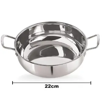 Deep Kadhai NIRLON Tri-Ply DKD18  - 180 mm