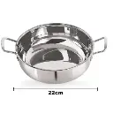 Deep Kadhai NIRLON Tri-Ply DKD18  - 180 mm