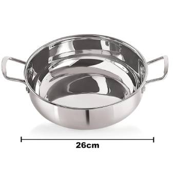 Deep Kadhai NIRLON Tri-Ply DKD18  - 180 mm