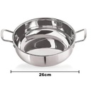 Deep Kadhai NIRLON Tri-Ply DKD18  - 180 mm