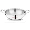 Deep Kadhai NIRLON Tri-Ply DKD22 - 220 mm 