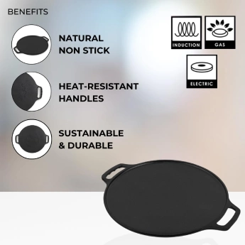 Dosa & Griddle Tawa PENCIL Black Cast - 25 cm 