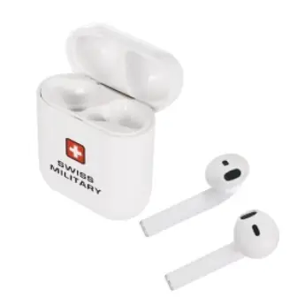 Earbuds SWISS MILITARY Popper - White