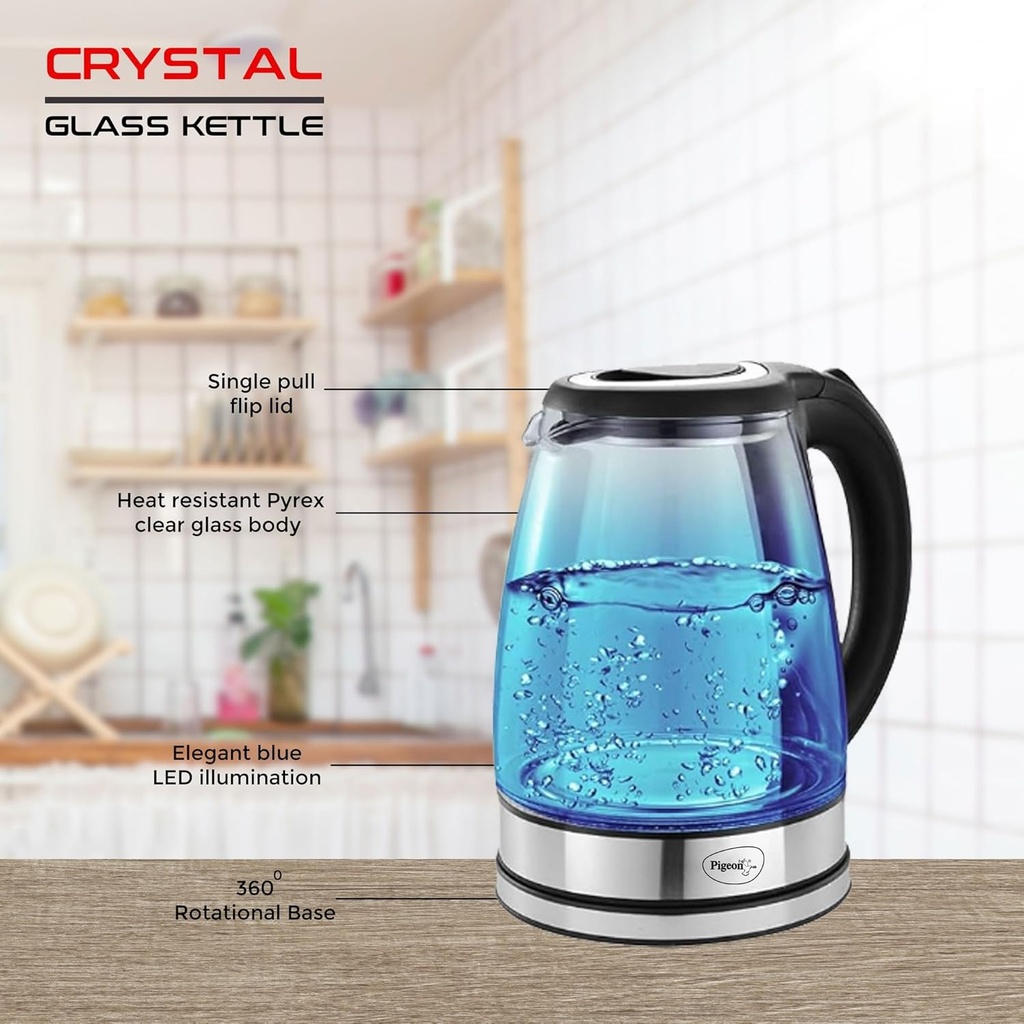 Kettle PIGEON Crystal Glass Electric - 1.8 l