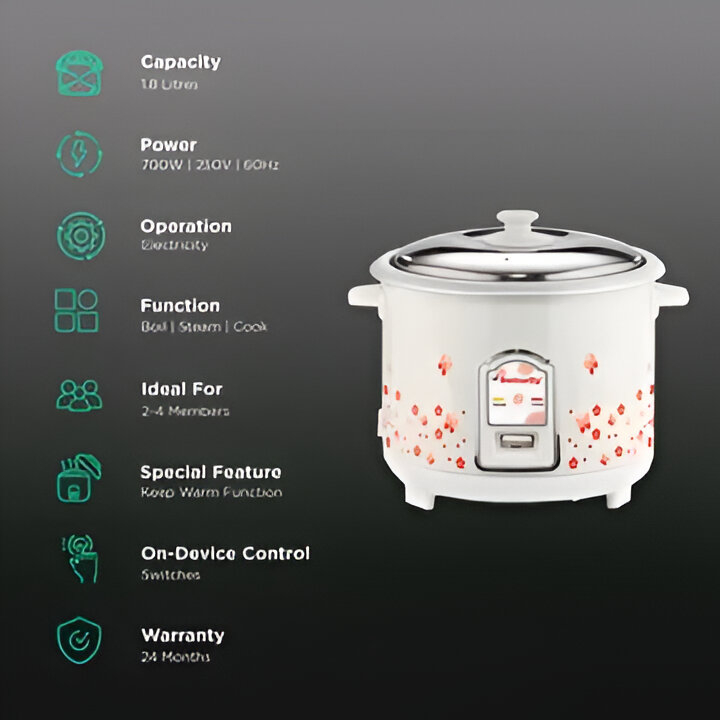 Rice Cooker BUTTERFLY Blossom - 1.8 l
