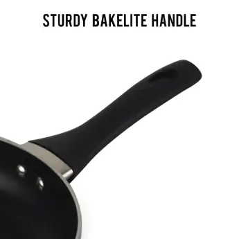Fry Pan with Glass Lid CELLO Black Platina - 22 cm