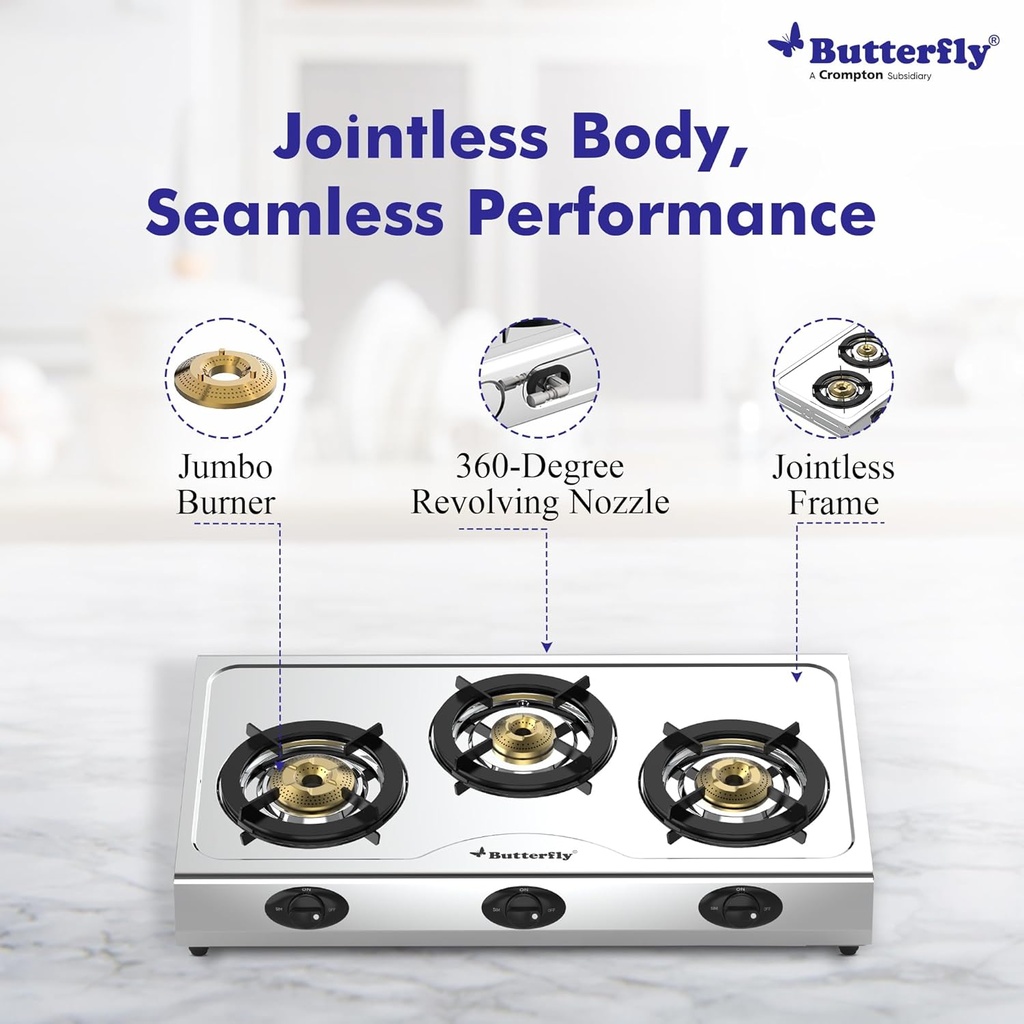 Gas Stove BUTTERFLY Bolt - 3 Burner