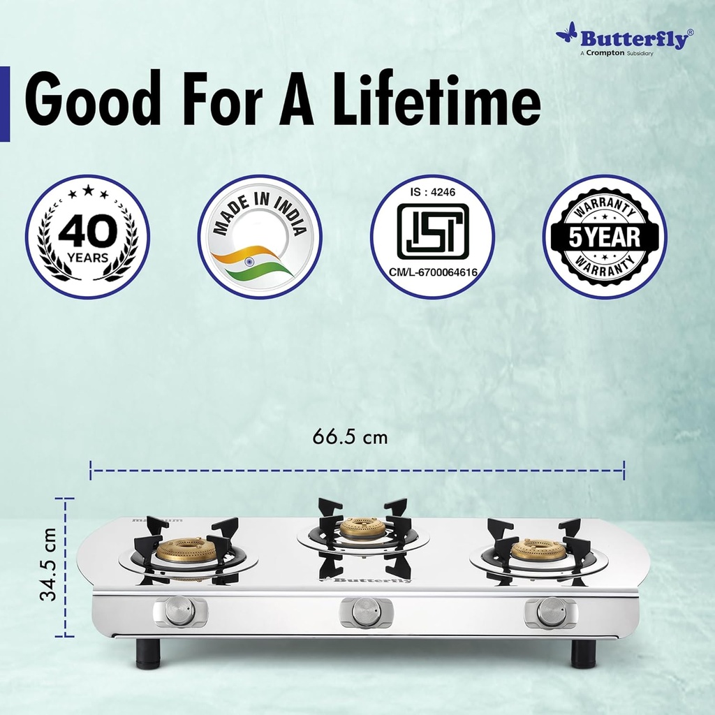 Gas Stove BUTTERFLY Magnum - 3 Burner