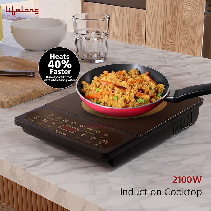 Induction Cooktop LIFELONG  Touch Panel - 2100 W