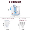 Juicer Mixer Grinder BOROSIL Primus II - 500 W