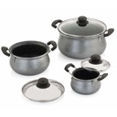 Handi with Lid NIRLON Blackpearl - Set of 3