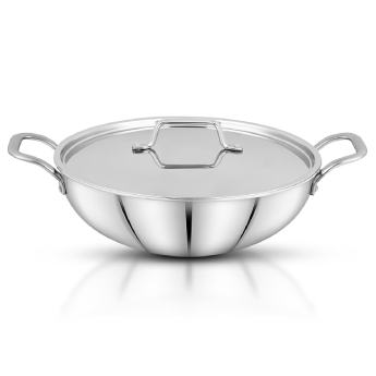 Kadhai with Lid PENCIL Tri Steel - 20 cm