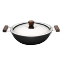 Kadhai with Lid WONDERCHEF Ebony Hard Anodized - 24 cm