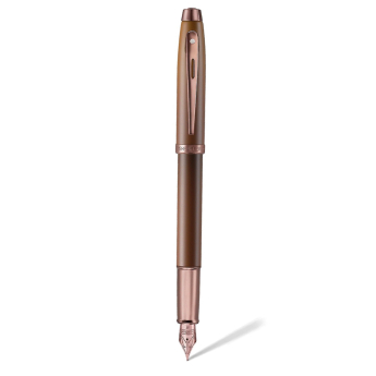 Pen SHEAFFER 100 Fountain Matt Brown PVD Trim