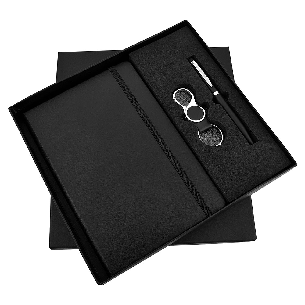 Gift Set WHITE LABEL Black Elastic Sr 158 - 3 in 1