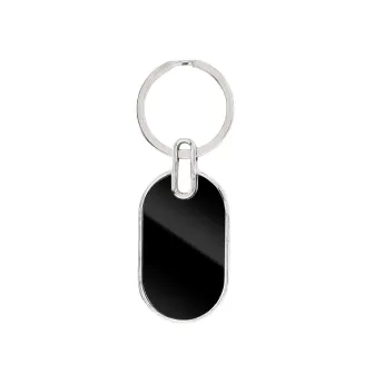 Keychain WHITE LABEL Black Mirror Finish KC 01
