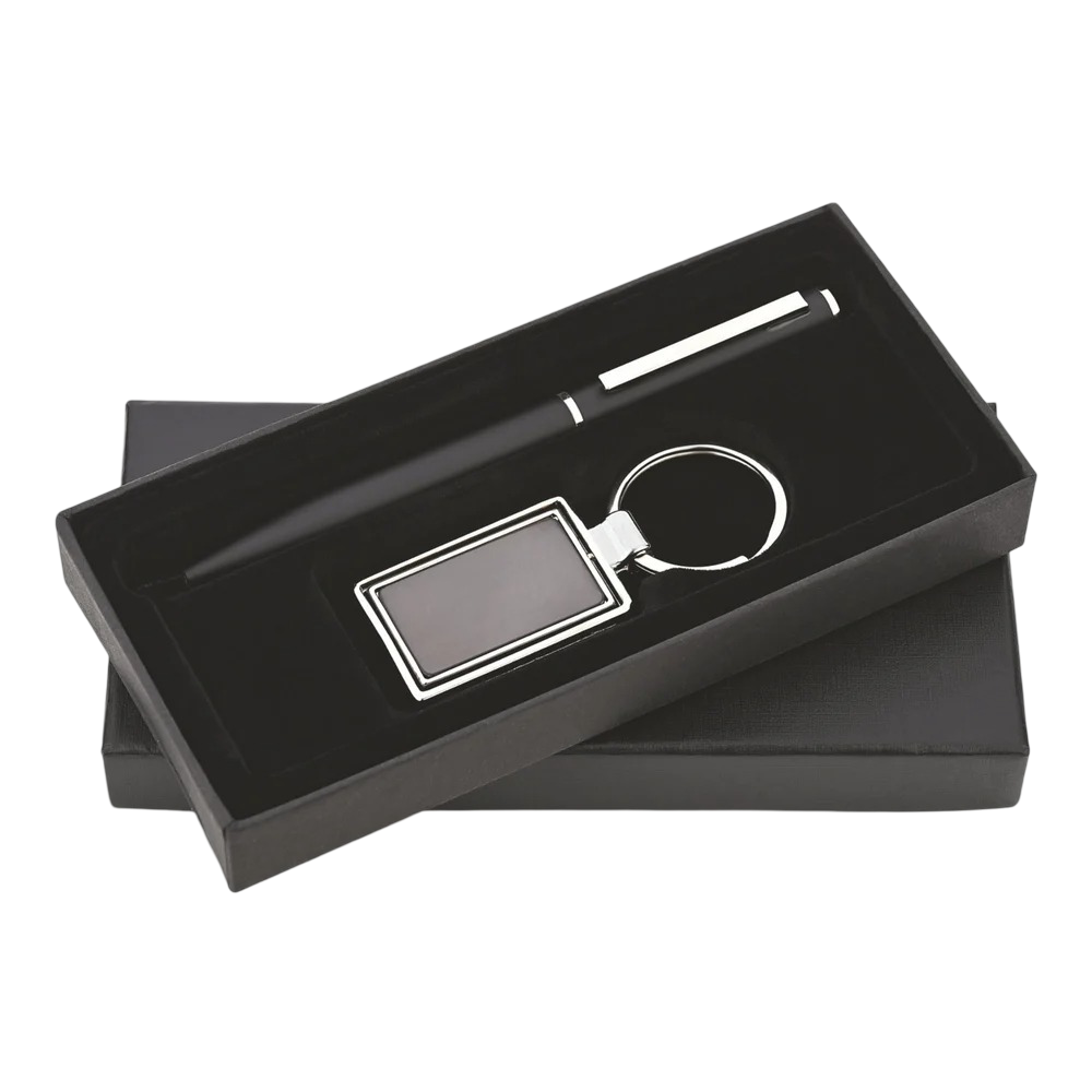 Gift Set WHITE LABEL Pen with Keychain - Sr 239