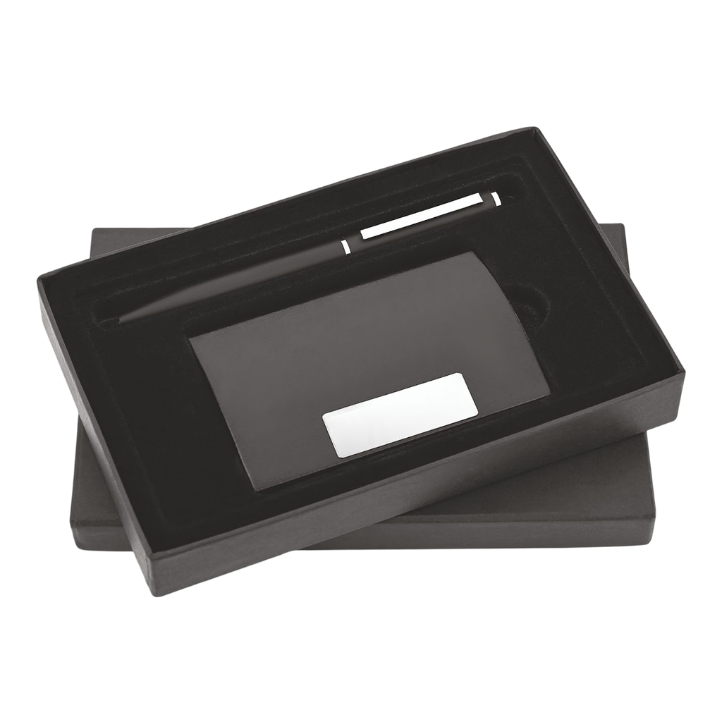 Gift Set WHITE LABEL Sr 242 Pen with Cardholder