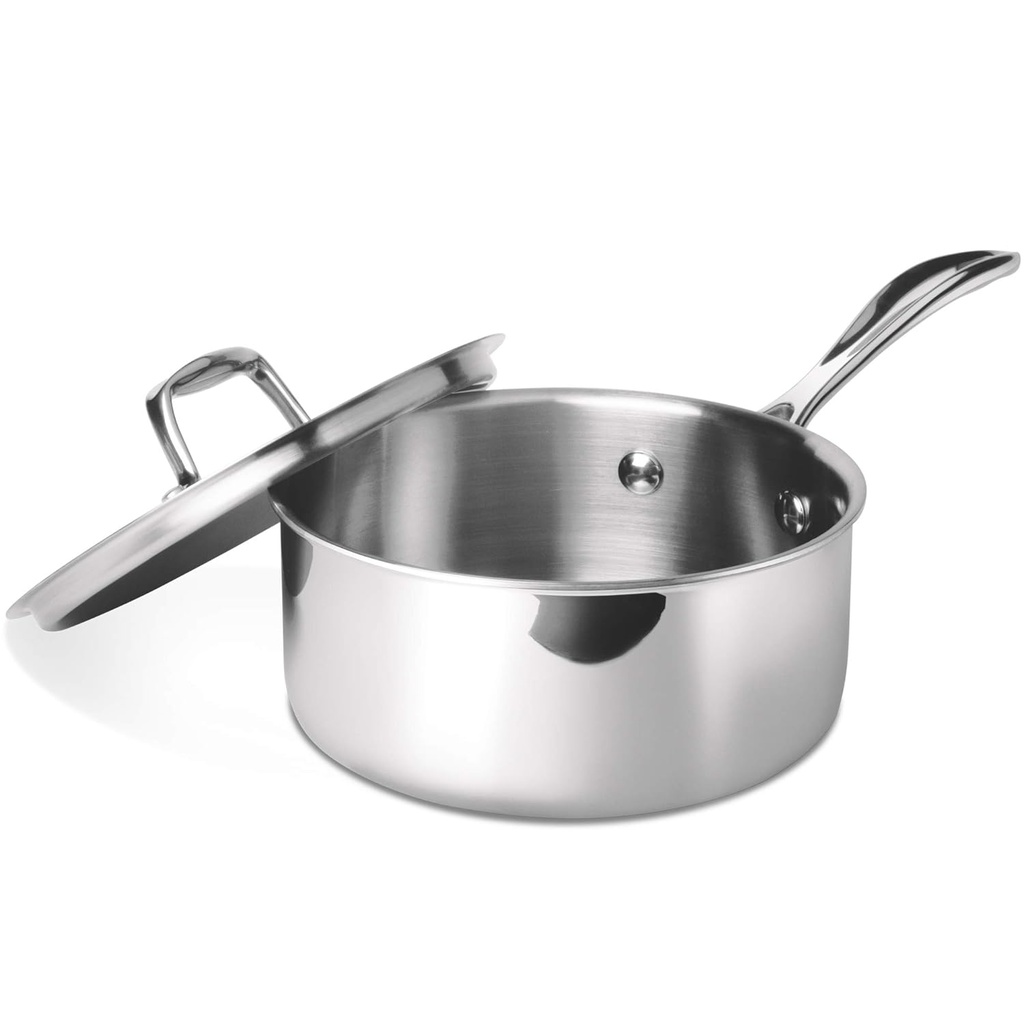 Sauce Pan with Lid MILTON  Pro Cook Tri Ply - 2.2 l