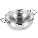 Kadhai with Glass Lid MILTON Pro Cook Tri Ply - 4.9 l