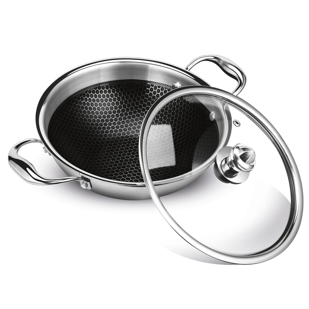 Kadai with Lid MILTON Pro Cook Hexa Tech - 22 cm