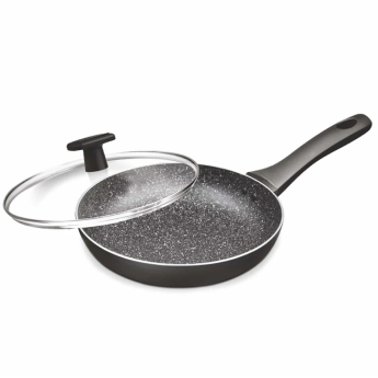 Fry Pan with Glass Lid MILTON Granito - 26 cm