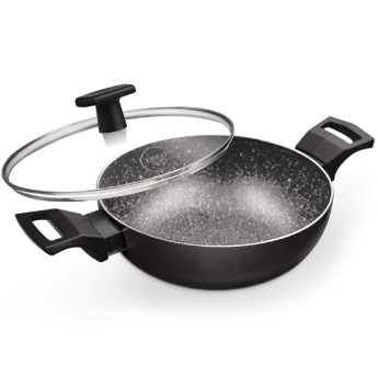 Kadai with Glass Lid MILTON Procook Granito - 22 cm