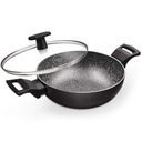 Kadai with Glass Lid MILTON Procook Granito - 26 cm